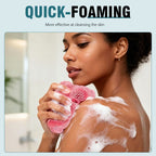 Back Exfoliating Bath Scrubber Long Strip with Rope Bath Towel High Elasticity Sauna Towel