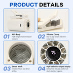 Waist Clip Fan - Portable Hurricane-Grade Cooling with 100-Speed Adjustment