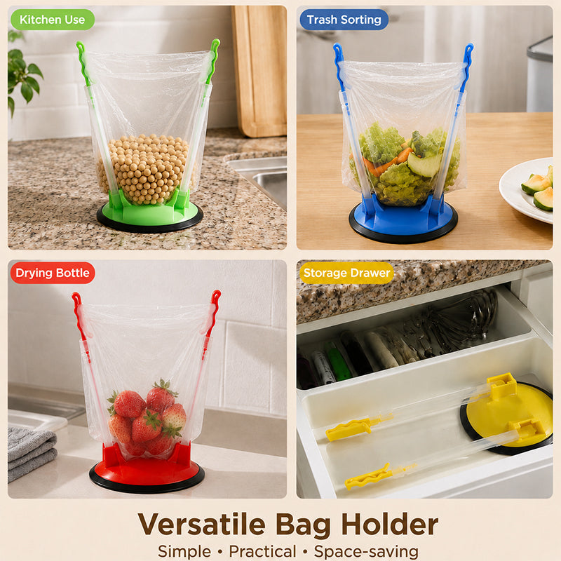 🌿 Foldable Bag Holder Stand for Everyday Kitchen Use