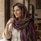 Ethnic Rainbow Tie-Dye Rayon Wrinkled Versatile Long Scarf - Bohemian Chic Hijab & Shawl