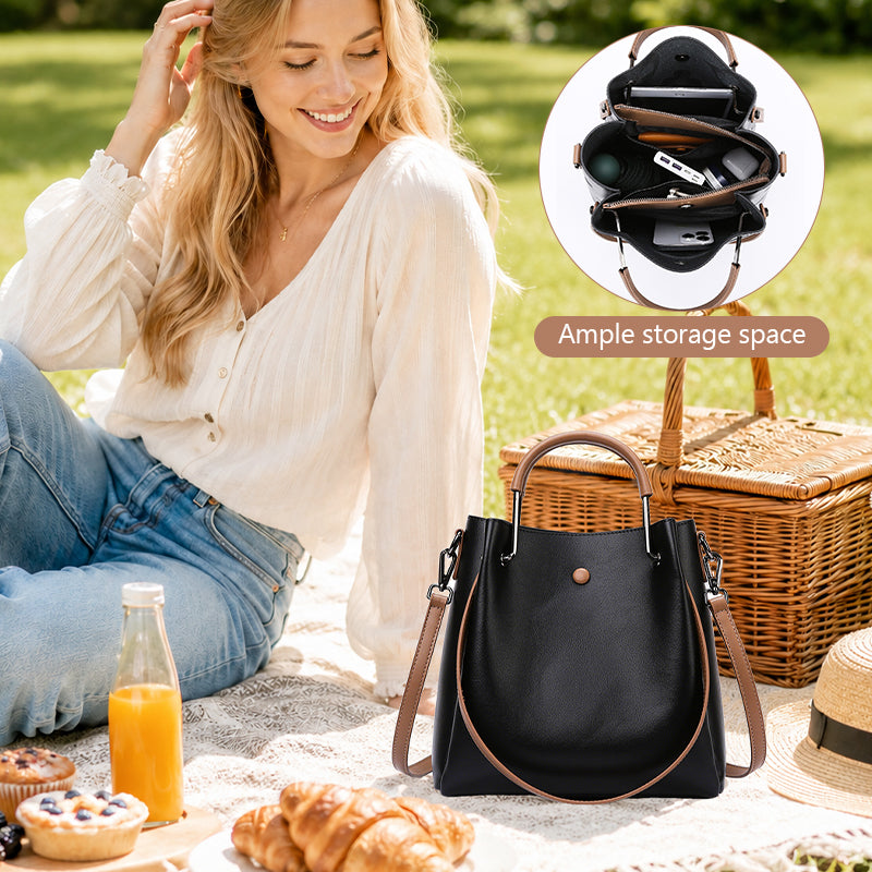 Bucket Bag Fashion Commuter Large Capacity Tote Bag New Advanced Sense Bag Versatile Women's Handbag