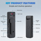 A9 Pocket Clip Camera HD 1080P Portable Meeting Recorder Sports Camera