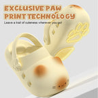 Cute Cat Paw Clogs - Unique Paw Print Slippers, EVA Massage Sandals, Non-Slip, Quick Dry, Two-Way Wear for Women & Cat Lovers