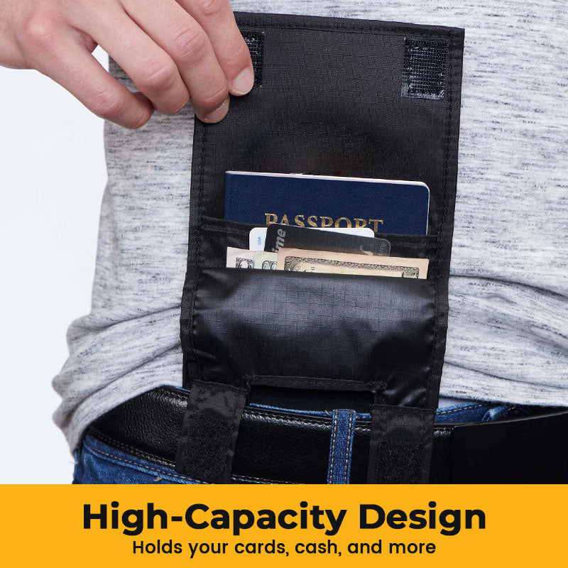 Cartera Delgada Oculta Para Cinturón – Ideal Para Viajes, Compras y Uso Diario