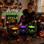 Witch crucible shaped tea wax lamp