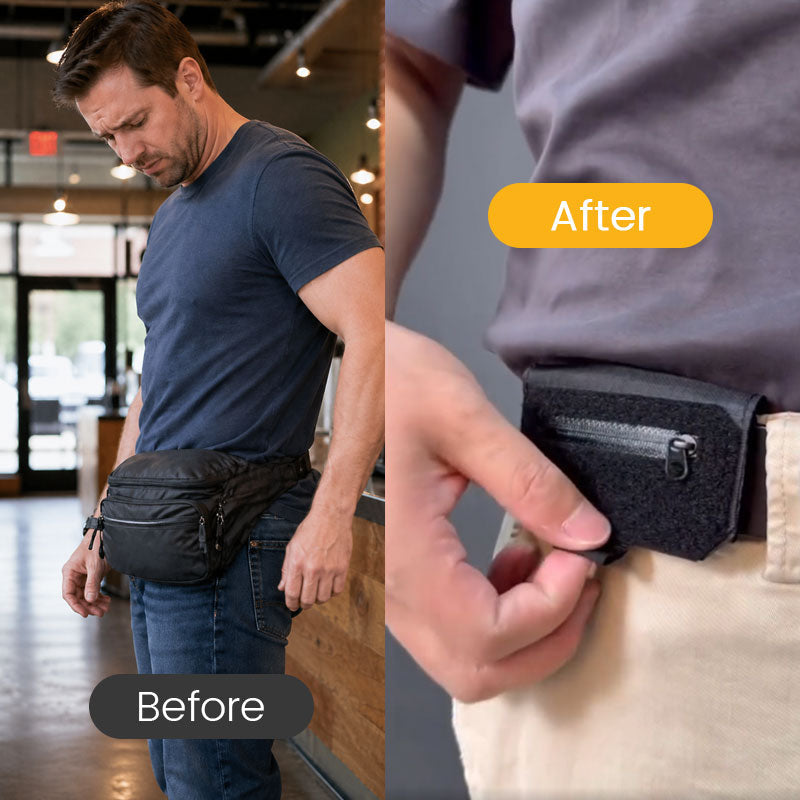 Cartera Delgada Oculta Para Cinturón – Ideal Para Viajes, Compras y Uso Diario