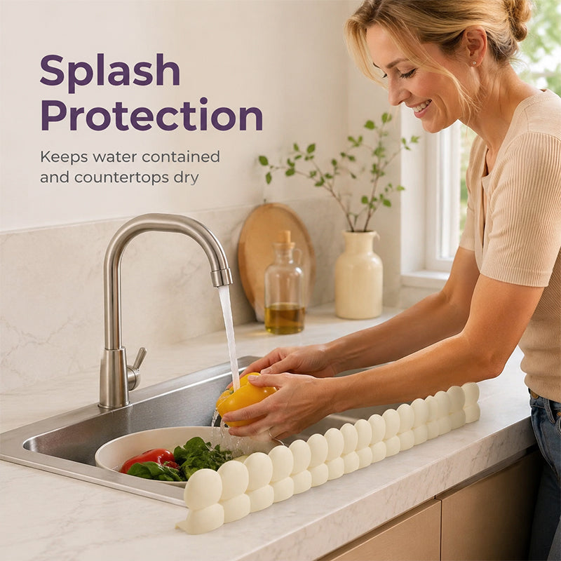 Silicone Sink Splash Guard Keep Your Kitchen Dry & Tidy