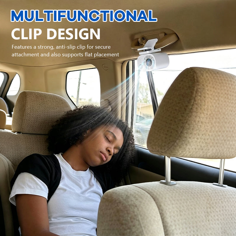Waist Clip Fan - Portable Hurricane-Grade Cooling with 100-Speed Adjustment