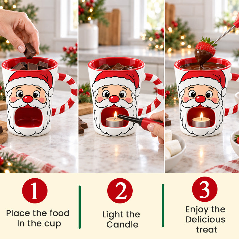 🍫 Chokladfondue-mugg med julmotiv