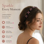 Women's Sparkling Butterfly Wave Headband – Volumizing Effect for a High Crown & Face-Washing Clip
