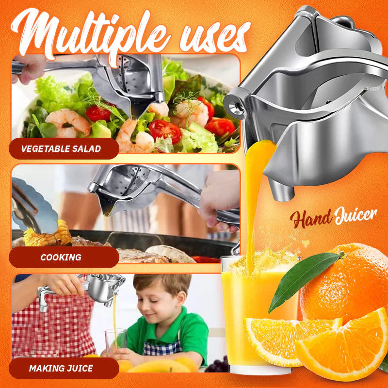 Exprimidor Manual de Acero Inoxidable para Jugos Frescos