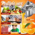 Exprimidor Manual de Acero Inoxidable para Jugos Frescos