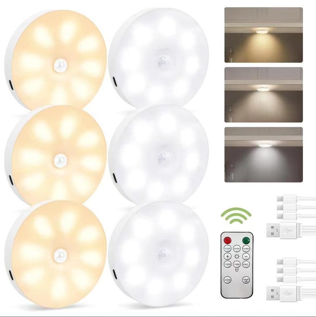 Three-color remote control sensor night light