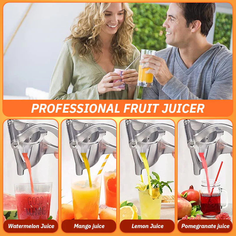 Exprimidor Manual de Acero Inoxidable para Jugos Frescos