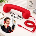 📞 Retro telefonlur för Type-C-telefoner – klassisk stil, modern anslutning ✨