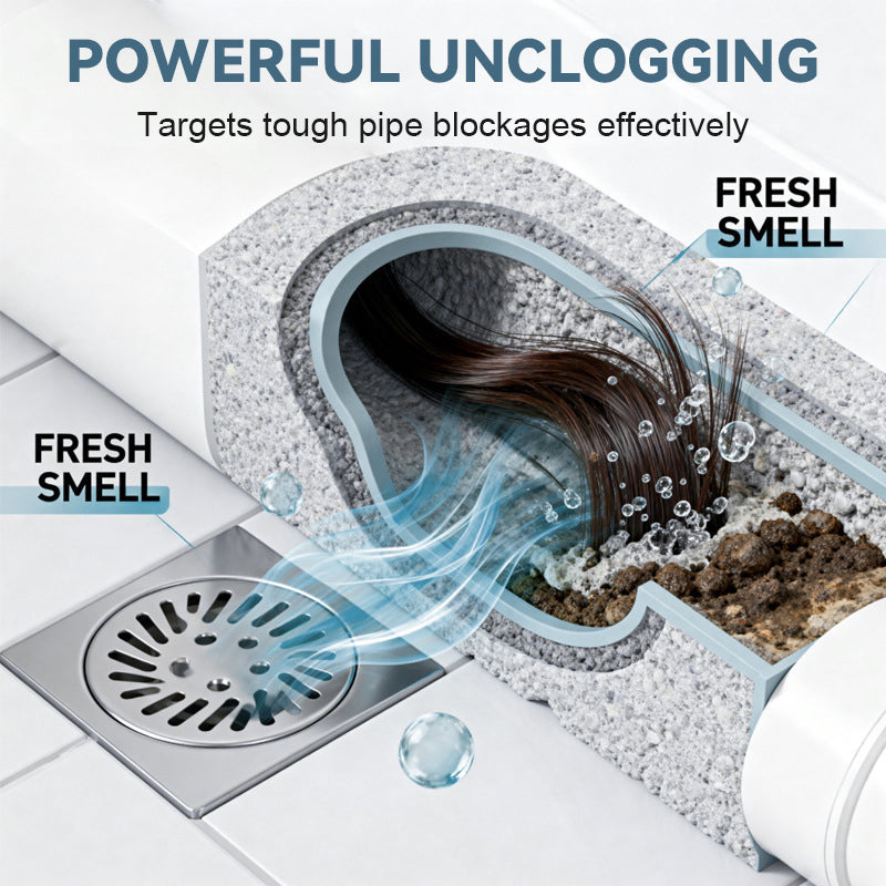 🚰 Powerful Drain Cleaning · Easy Home Maintenance · Fresh Pipes