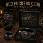 Old Fuckers Club Braided Leather Bracelet - Too Old To Care