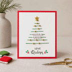 🎄🧵 Skapa din egen julhälsning – DIY-kit för vackra julkort med trådkonst! ✨🎁