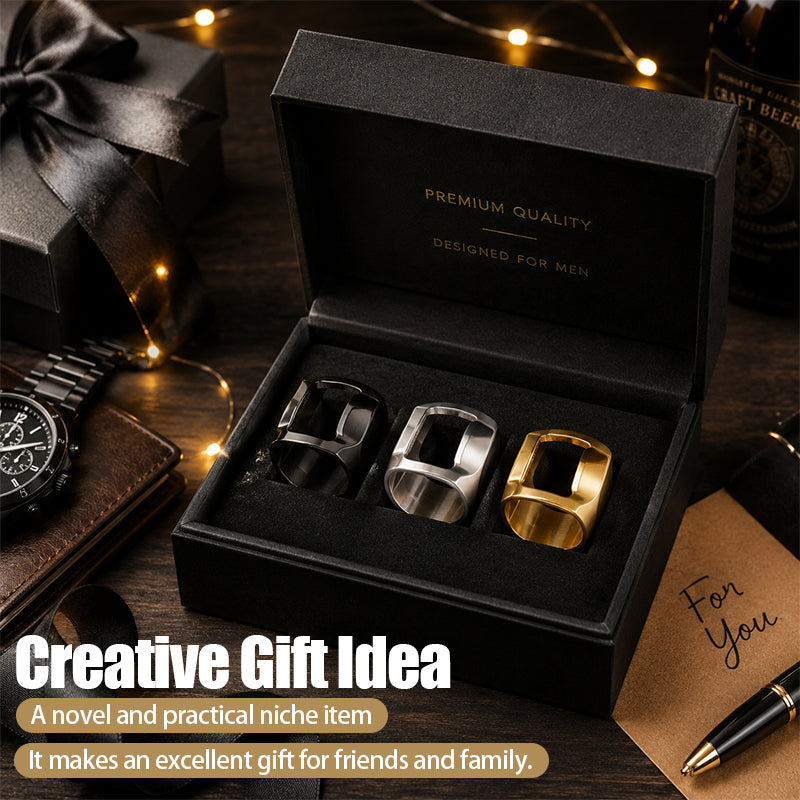 Popular Men's Stainless Steel Bottle Opener Ring