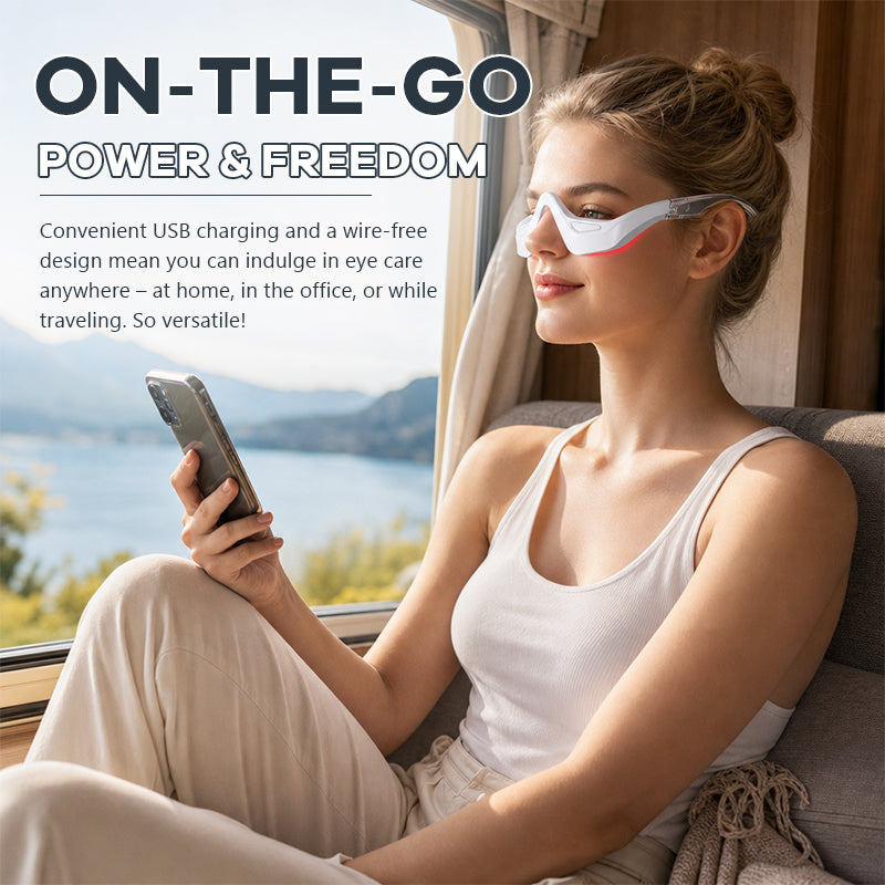 Microcurrent Eye Massager with Red Light Therapy