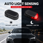 🚗 Solcellsdriven LED-varningslampa för bil – smart stöldskydd med blinkande ljus