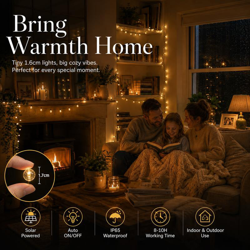 LED Solar Bubble String Lights Outdoor Waterproof Garden Lawn Holiday