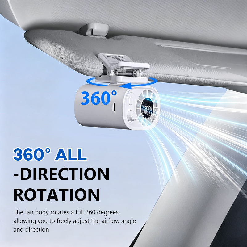 Waist Clip Fan - Portable Hurricane-Grade Cooling with 100-Speed Adjustment