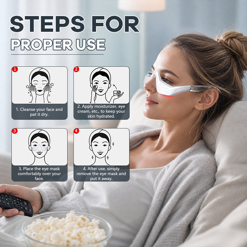 Microcurrent Eye Massager with Red Light Therapy