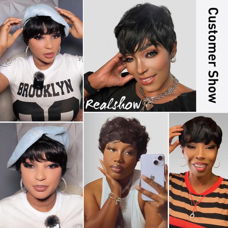 ✨ Short Pixie Bangs Wig