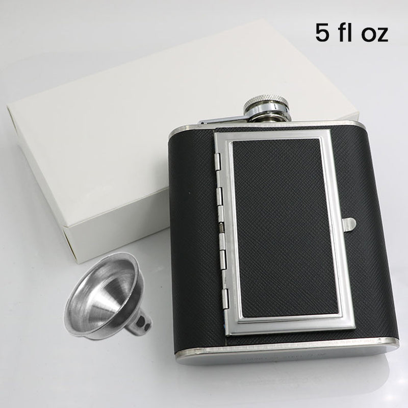2-in-1 Hip Flask & Cigarette Case Integrated Design