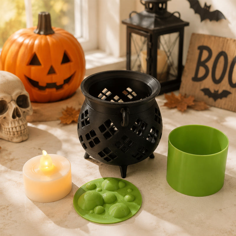 Witch crucible shaped tea wax lamp