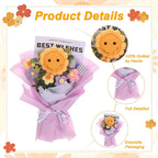 Handmade Crochet Sunflower Bouquet Cute Artificial Flower Arrangement