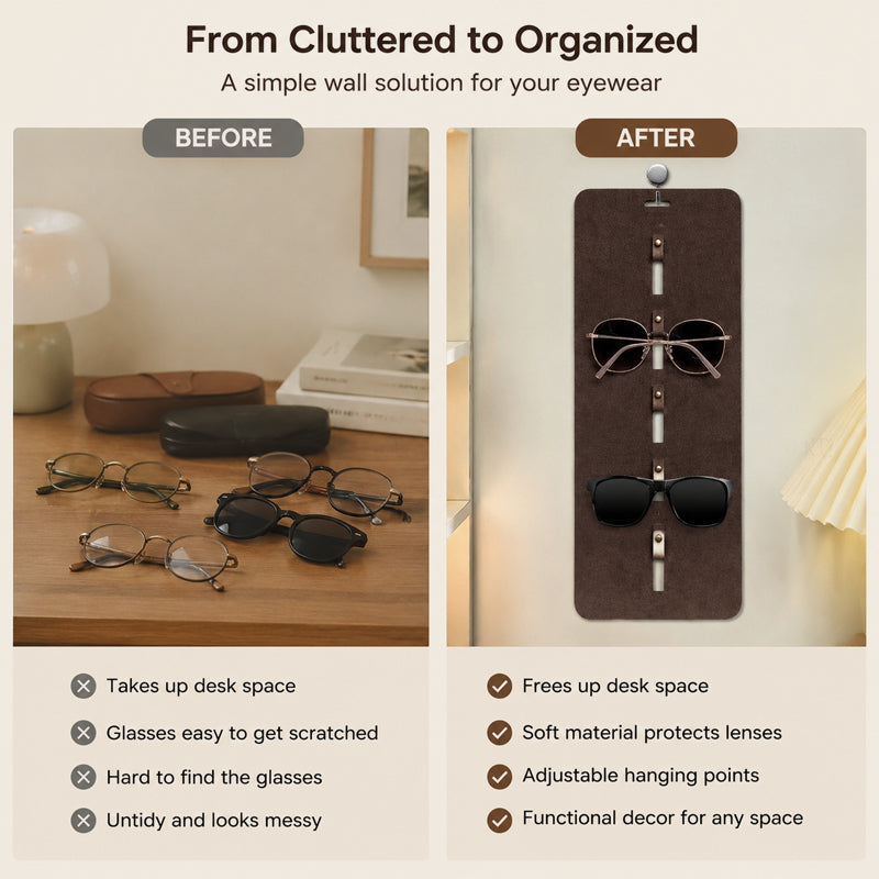 Wall-Mounted Eyeglass Storage Hanger Organizer 👓
