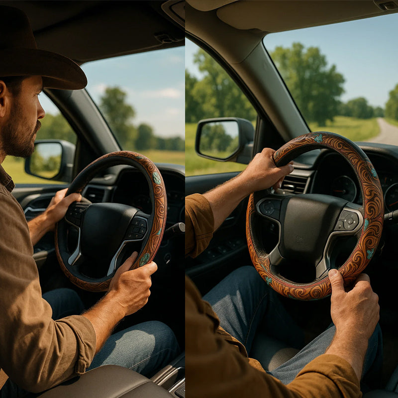 🤠 Funda de Volante Estilo Charro - Accesorio Auténtico para Tu Auto
