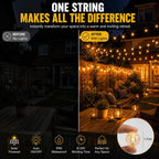 LED Solar Bubble String Lights Outdoor Waterproof Garden Lawn Holiday
