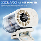 Waist Clip Fan - Portable Hurricane-Grade Cooling with 100-Speed Adjustment