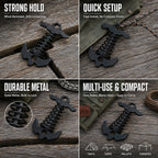 Outdoor Spring-Loaded Fishbone Tent Peg