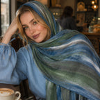 Ethnic Rainbow Tie-Dye Rayon Wrinkled Versatile Long Scarf - Bohemian Chic Hijab & Shawl