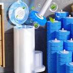 Disposable Toilet Brush System with Holder & Refills