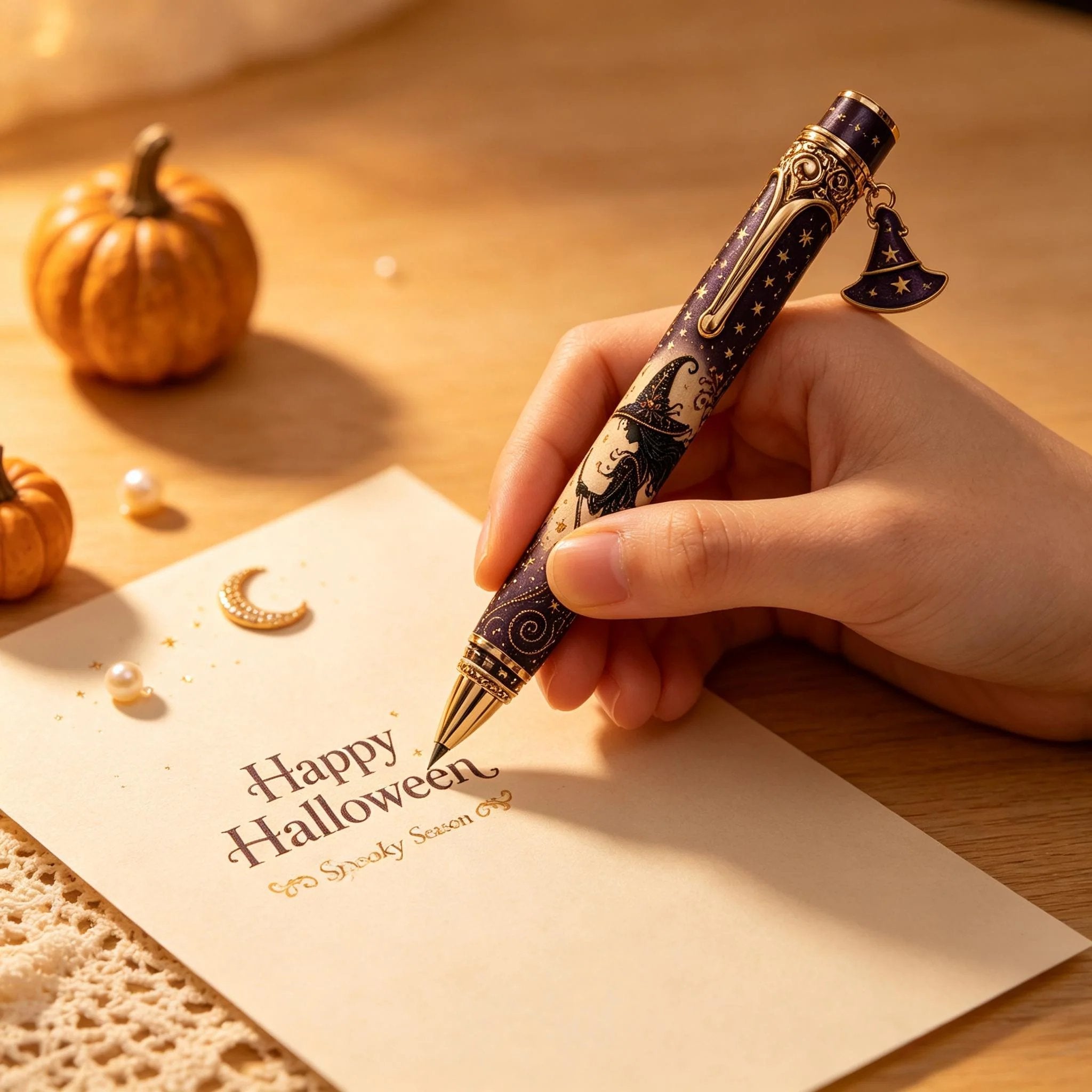 🎃🔮 Halloween Spooky Pen Gift Set | Decorative Pen, Matching Keepsake Card & Coordinating Gift Box in 3 Limited-Edition Styles ✨
