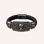 Old Fuckers Club Braided Leather Bracelet - Too Old To Care