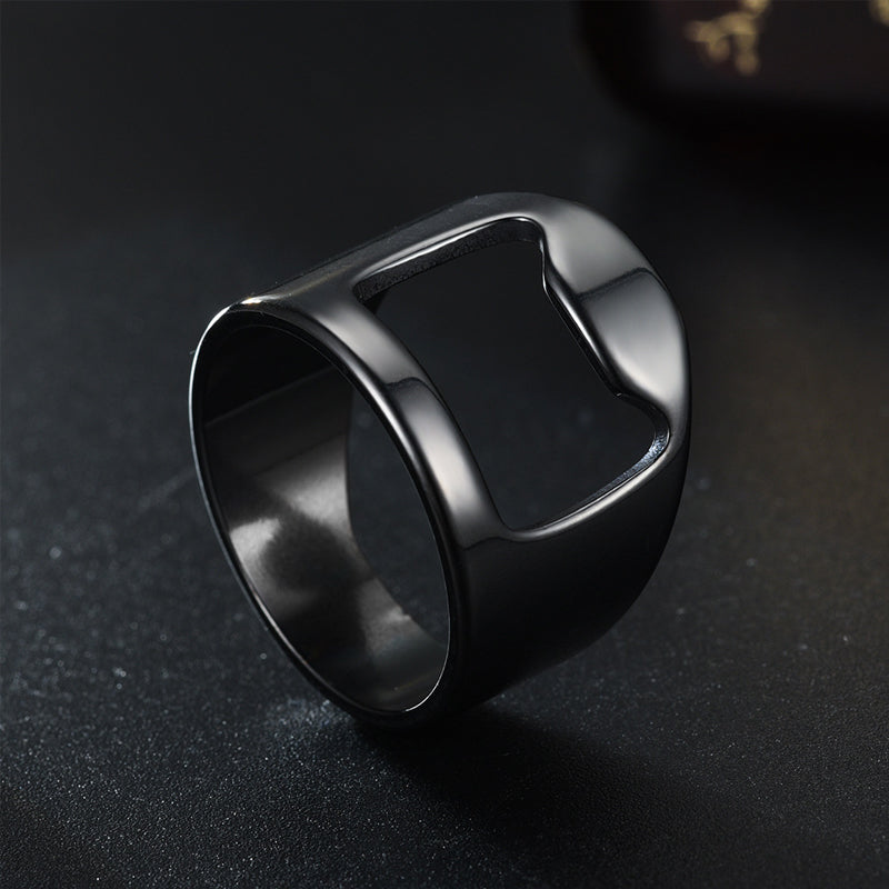 Popular Men's Stainless Steel Bottle Opener Ring
