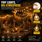 LED Solar Bubble String Lights Outdoor Waterproof Garden Lawn Holiday
