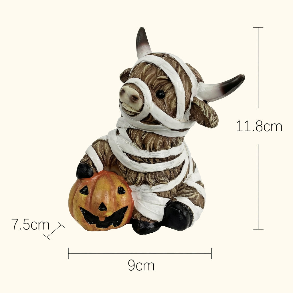 Halloween Highland Cow Resin Ornaments