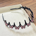 Women's Sparkling Butterfly Wave Headband – Volumizing Effect for a High Crown & Face-Washing Clip