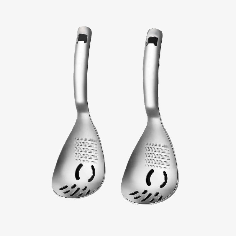 🥄 Multi-Function Grinding Spoon Strainer for Garlic, Ginger & Baby Food