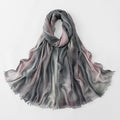 Ethnic Rainbow Tie-Dye Rayon Wrinkled Versatile Long Scarf - Bohemian Chic Hijab & Shawl