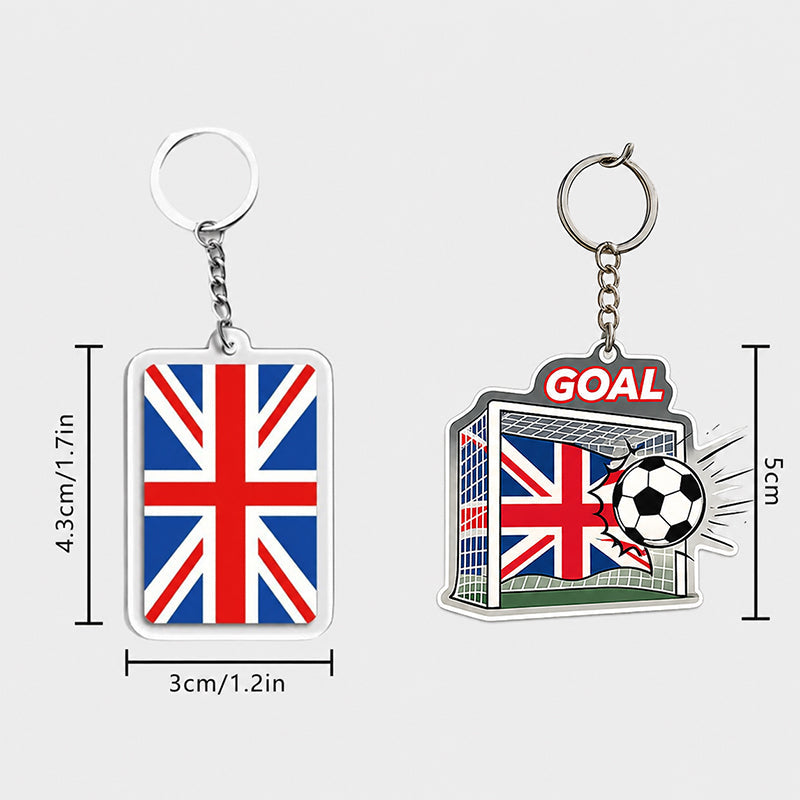 ⚽ England Football Goal Keychain