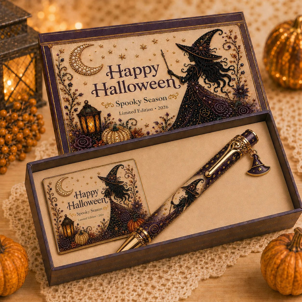 🎃🔮 Halloween Spooky Pen Gift Set | Decorative Pen, Matching Keepsake Card & Coordinating Gift Box in 3 Limited-Edition Styles ✨