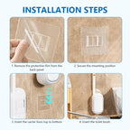 Disposable Toilet Brush System with Holder & Refills